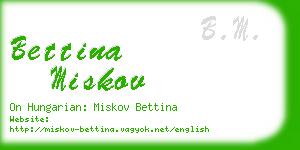 bettina miskov business card